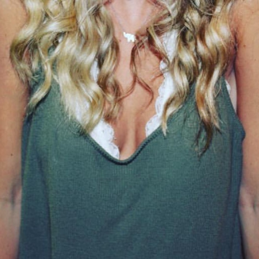PAC sun oversized green tank top
